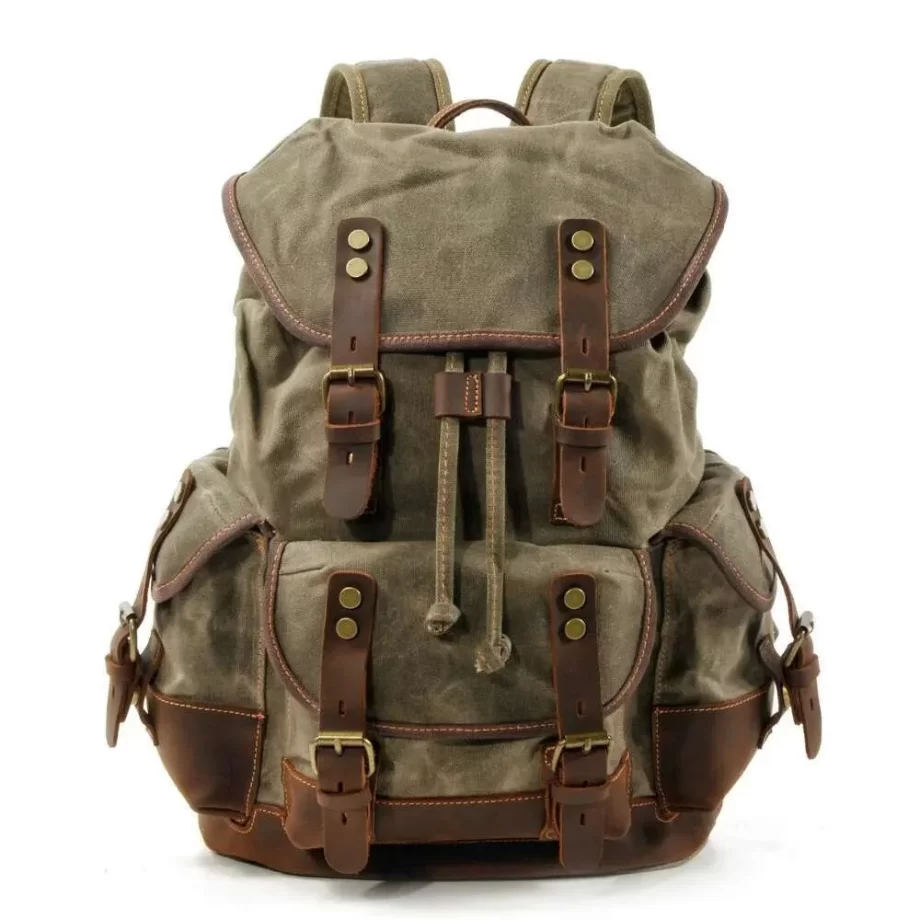 Vintage Canvas s For Men Laptop Daypacks Waterproof Rucksacks Large Waxed Mountaineering Travel Pack Vintage