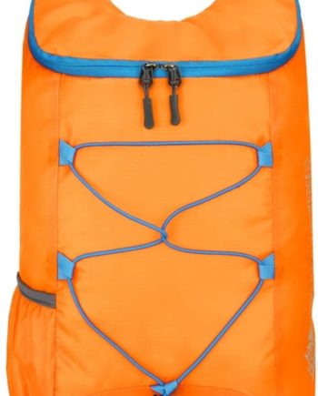 Large-capacity folding bag, outdoor spill-proof hiking backpack for mountaineering (orange)