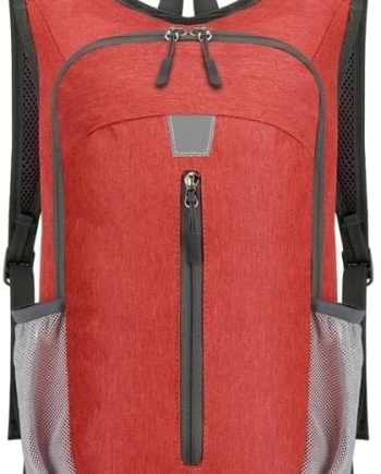 Outdoor backpack portable foldable leisure travel sports camping hiking mountaineering bag (red)(Red)
