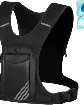 Running Hydration Vest Backpack Chest Bag with 800 ML Water Bladder, Minimalist Lightweight Running Vest for Women Men with Phone Holder, Extra Storage for Hiking Cycling Marathon