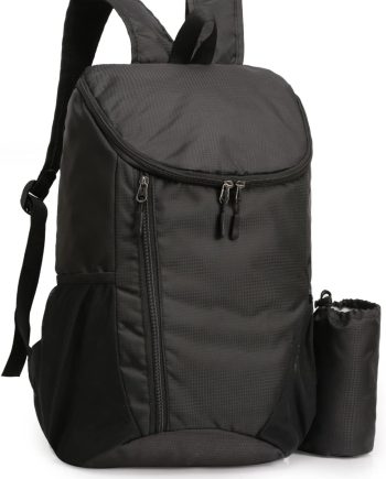 Hiking Backpack, Waterproof and Wear-resistant Lightweight Backpack Packable,Outdoor Travel Camping Daypack Foldable-BLACK
