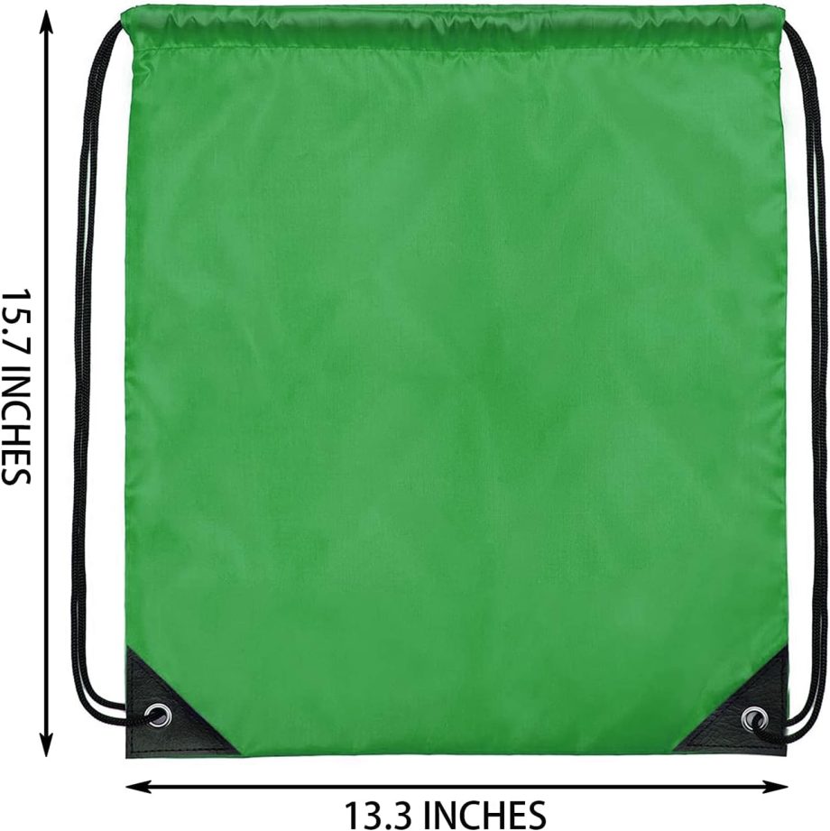Drawstring Backpacks Bulk 20 Pieces String Bags Customized Bags for Party Gym Sport Trip - Green