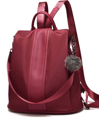 Women Backpack Purse Waterproof Nylon Anti-theft Rucksack Lightweight Shoulder Bag