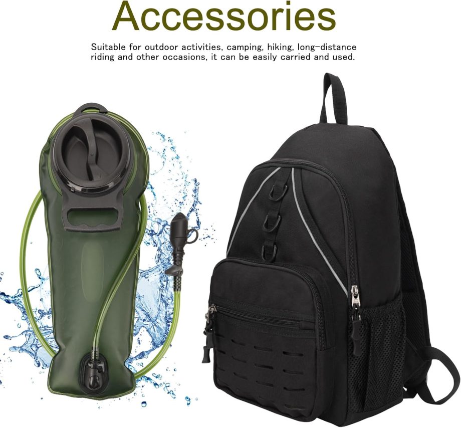Small Hiking Backpack, 15L Lightweight Tactical  Hydration Pack Backpack w/ Phone Pocket for Women Men