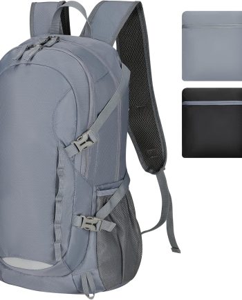 Travel Hiking Backpack 40L Ultra Lightweight Camping Packable for Men Women Water Resistant Portable Daypack（Grey）